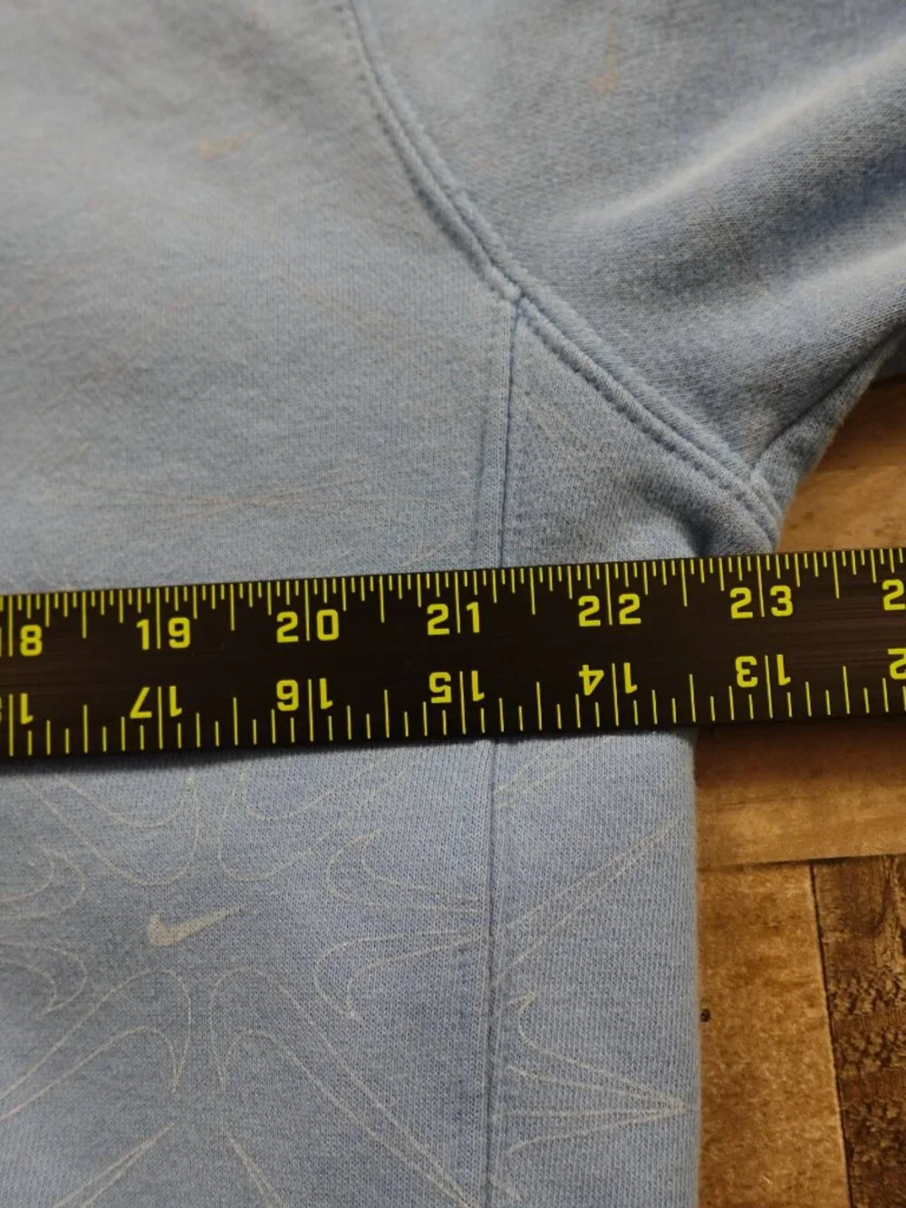 Nike Sportswear All Over Swoosh Hoodie Men's Medium Blue Fleece Pullover